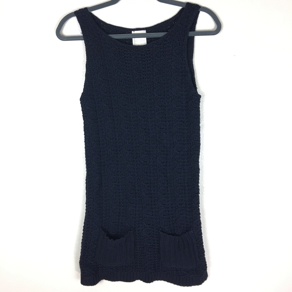 Far Away From Close/Anthro navy knit sweater dress